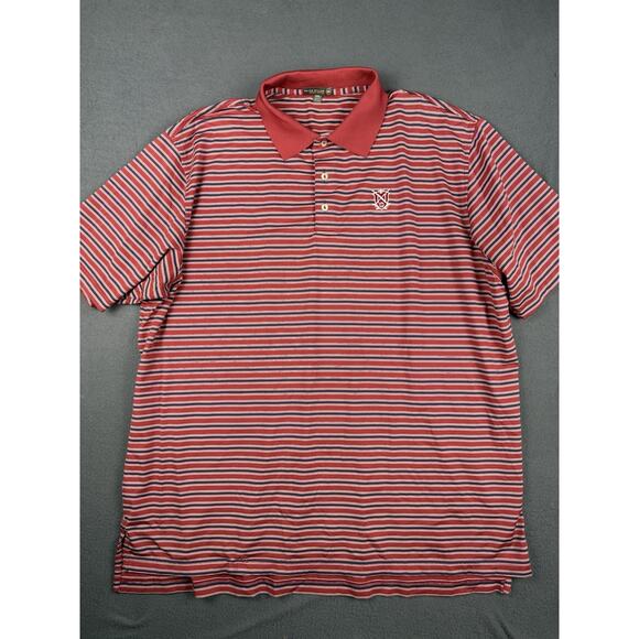 Peter Millar Summer Comfort Men’s Size 2XL Polo Red Stripe Golf Polo - Picture 1 of 6